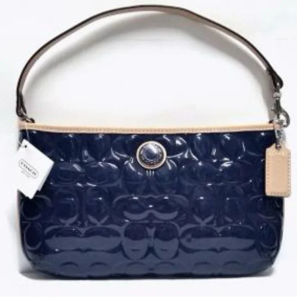New Coach Blue Wristlet/mini Bag - Picture 1 of 4